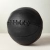 Decor & Mirrors * | Cb2 Discount Sale Leather Head Small Black Leather Basketball