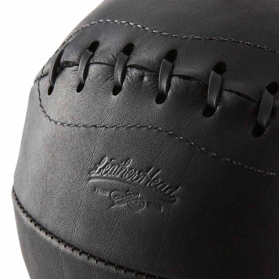 Decor & Mirrors * | Cb2 Discount Sale Leather Head Small Black Leather Basketball