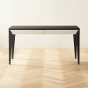 Furniture * | Cb2 Quick Delivery Scuro 2-Drawer Black Oak Wood Desk