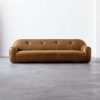 Furniture * | Cb2 Latest Brace Leather Tufted Sofa