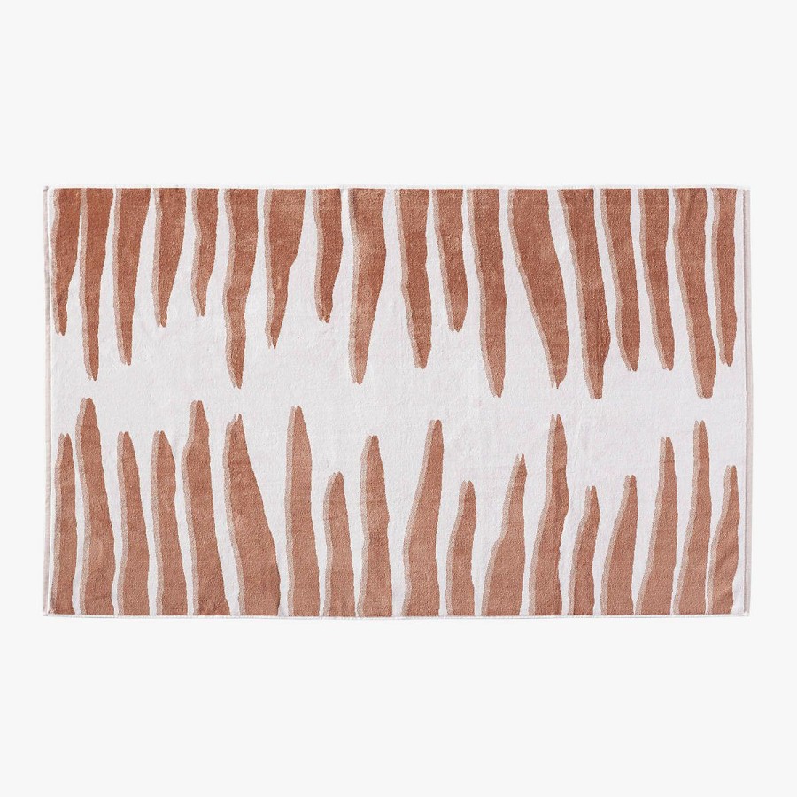 Bedding & Bath * | Cb2 New Arrivals Gato Organic Cotton Tiger Print Beach Towel