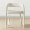 Furniture * | Cb2 Hot Sell Lisette White Dining Armchair