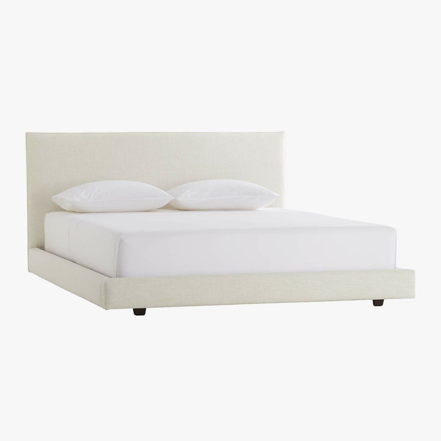 Furniture * | Cb2 Quick Delivery Facade Soft White Queen Bed