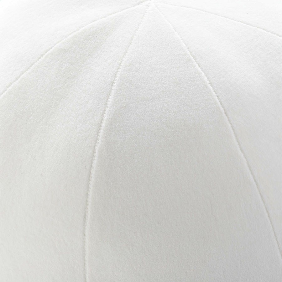 Pillows & Throws * | Cb2 Popular Terre White Velvet Sphere Throw Pillow