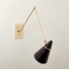 Lighting * | Cb2 Online Aldus And Polished Brass Articulating Wall Sconce