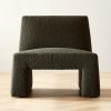 Furniture * | Cb2 Gift Selection Dario Green Boucle Accent Chair