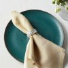 Kitchen & Dining * | Cb2 Low Price Dynasty Pitted Platinum Napkin Ring