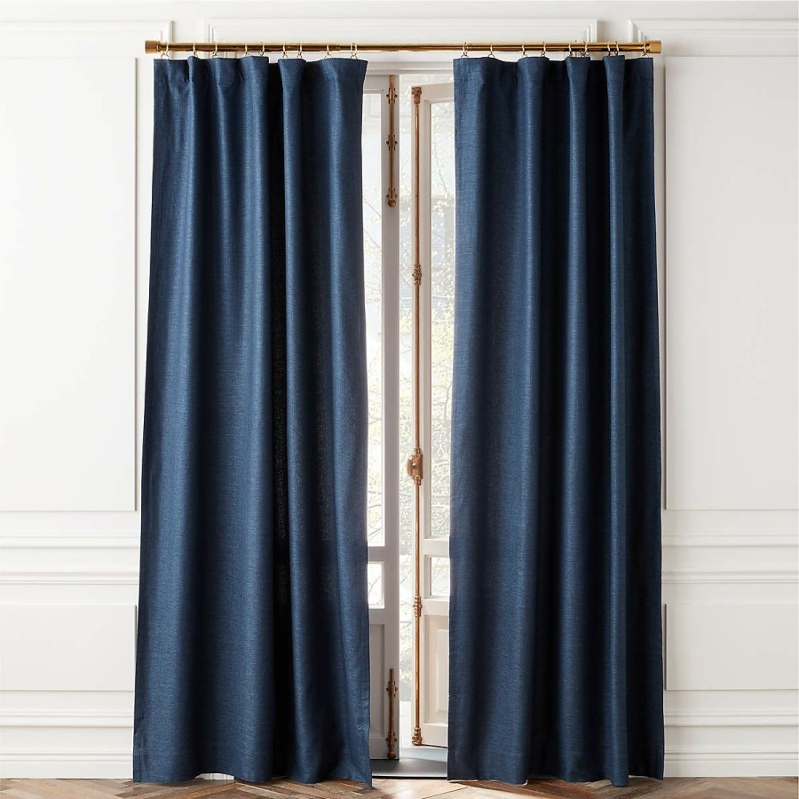 Decor & Mirrors * | Cb2 Online Mali Silk Viscose Window Curtain Panel 48"X84"