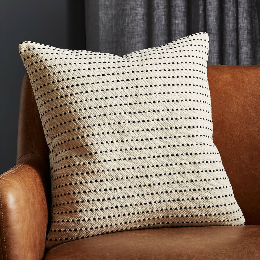 Pillows & Throws * | Cb2 Fashionable Clique White Throw Pillow With Down-Alternative Insert 20