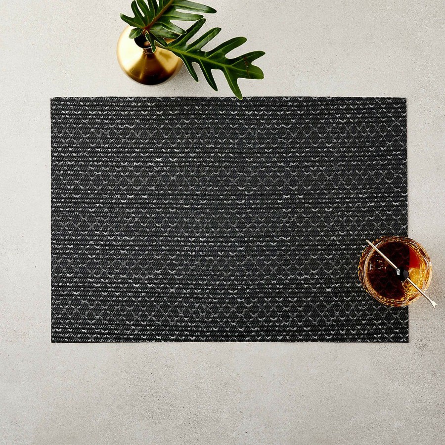 Kitchen & Dining * | Cb2 Latest Boa Reversible Black Placemat