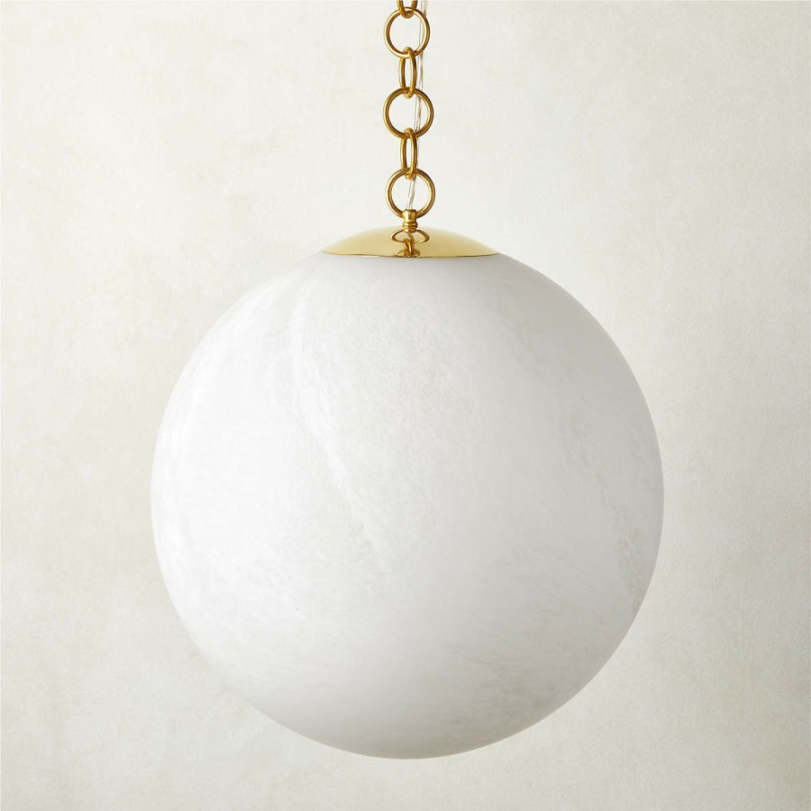 Lighting * | Cb2 Quick Delivery Moon Globe Pendant Light With Chain 21