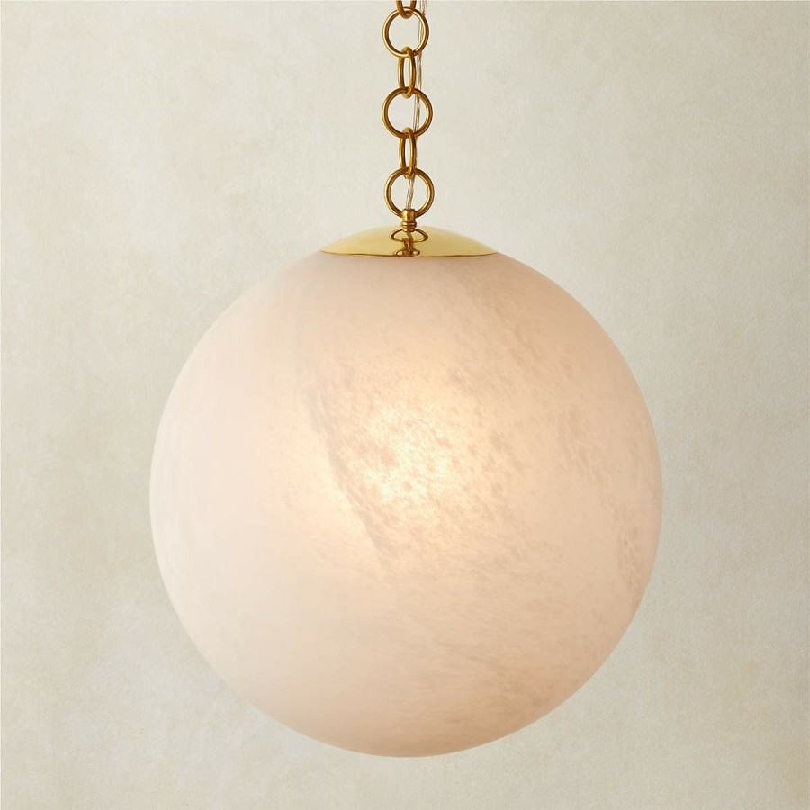 Lighting * | Cb2 Quick Delivery Moon Globe Pendant Light With Chain 21