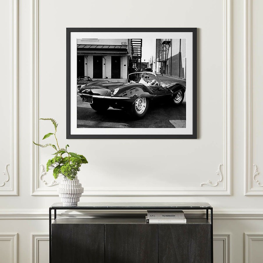 Decor & Mirrors * | Cb2 Online 'Steve Mcqueen, 1963' Photographic Print In Frame 21.5 X17.5