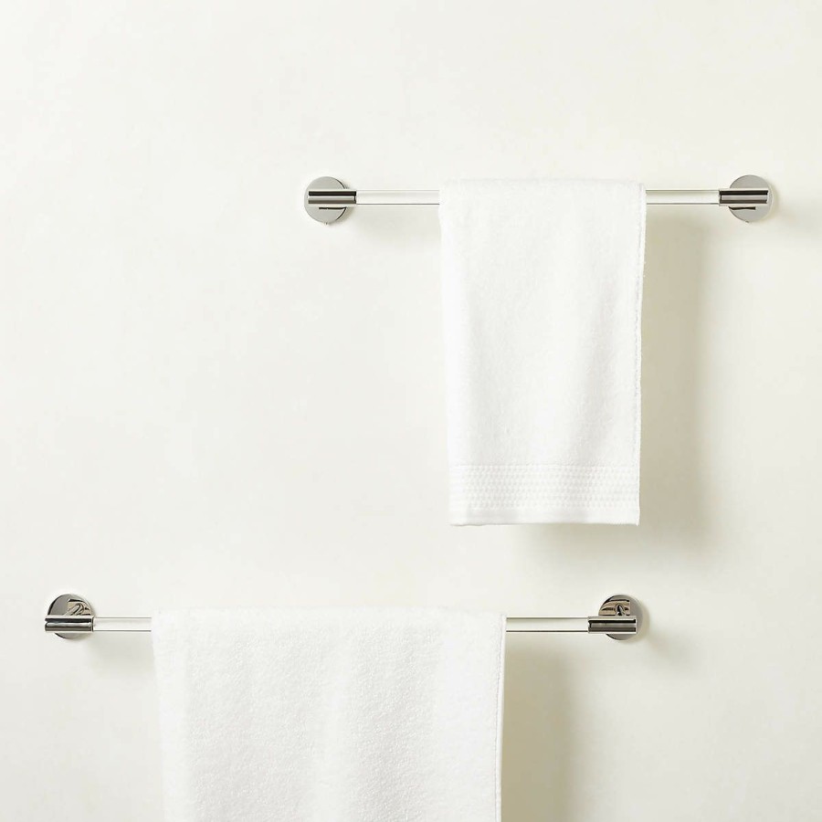 Bedding & Bath * | Cb2 Hot Sell Flynn Crystal And Polished Nickel Towel Bar 18