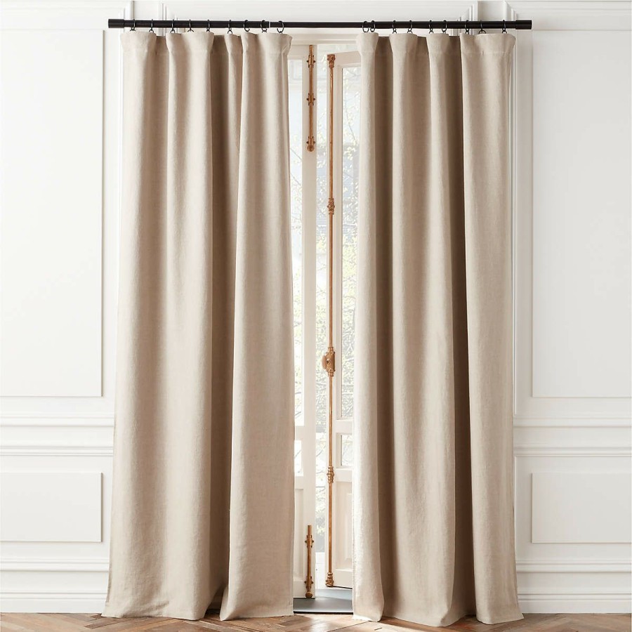 Decor & Mirrors * | Cb2 Promotions Linen Out Window Curtain Panel 48"X84"