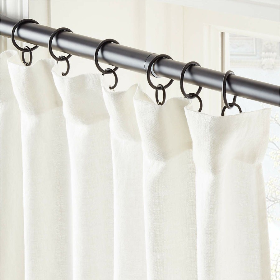 Decor & Mirrors * | Cb2 Reliable Quality Heavyweight Linen Window Curtain Panel 48"X84"