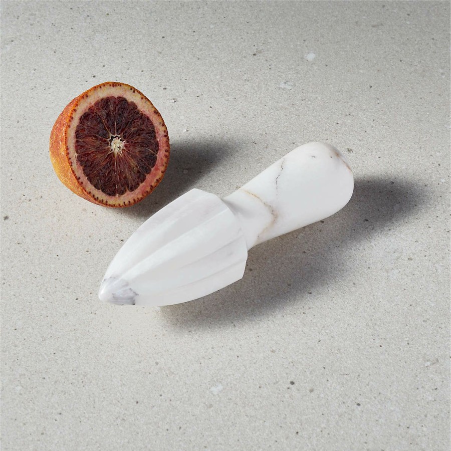 Kitchen & Dining * | Cb2 Popular Just A Squeeze Marble Citrus Reamer