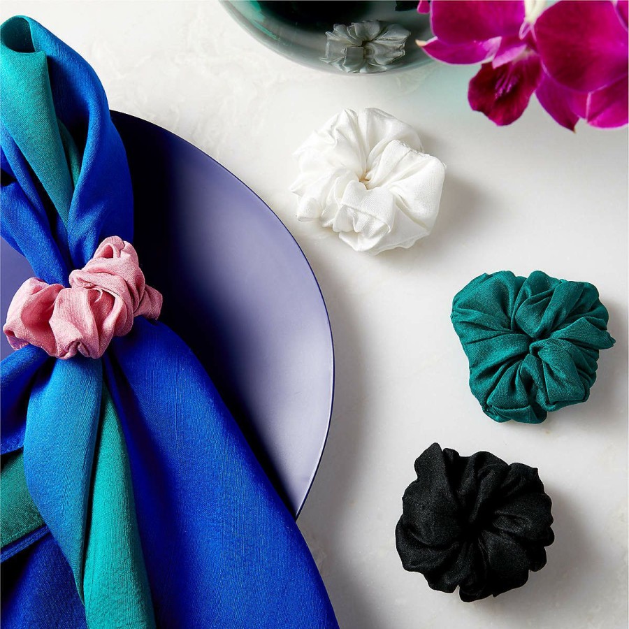 Kitchen & Dining * | Cb2 Original Scrunchie Napkin Rings Set Of 4