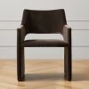 Furniture * | Cb2 New Arrivals Foley Mink Velvet Dining Armchair