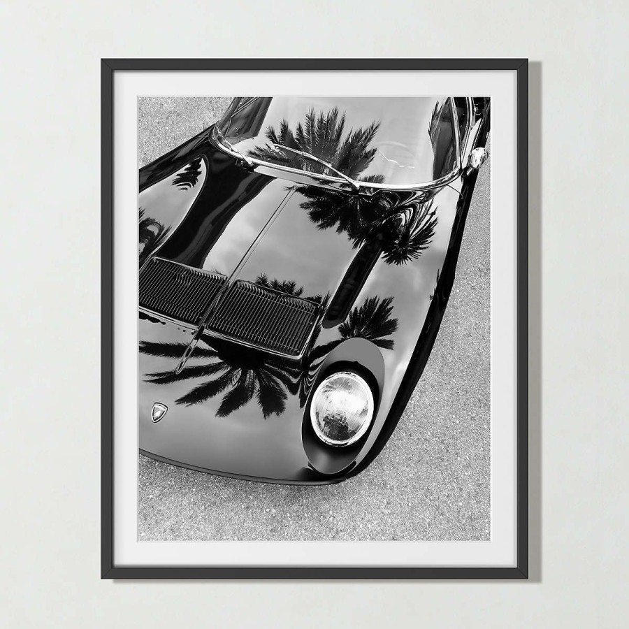 Decor & Mirrors * | Cb2 Low Price 'Lamborghini Miura, 2018' Photographic Print In Black Frame 17.75"X21.75"