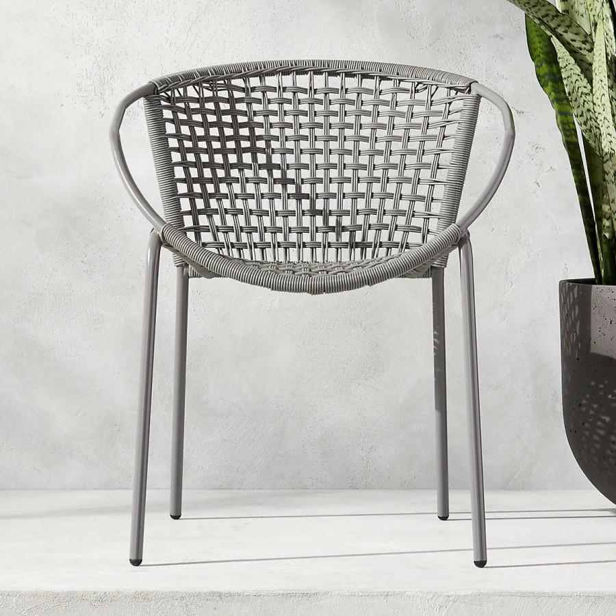 Outdoor * | Cb2 New Arrivals Sophia Outdoor Dining Armchair