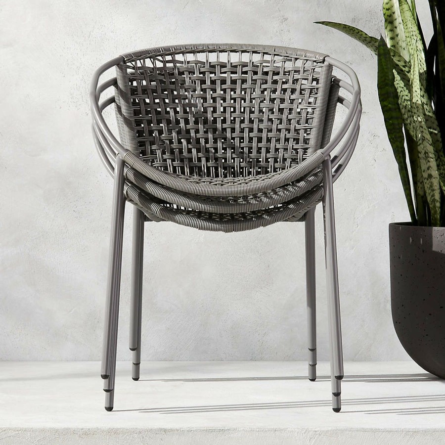 Outdoor * | Cb2 New Arrivals Sophia Outdoor Dining Armchair