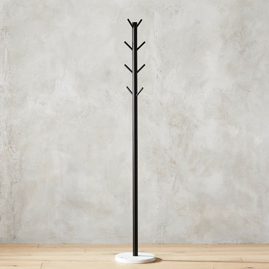 Decor & Mirrors * | Cb2 Fashion Boulevard Black And Marble Coat Rack