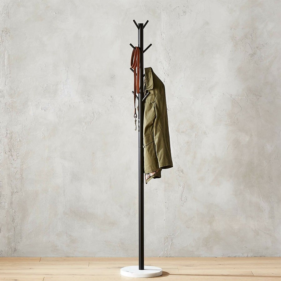 Decor & Mirrors * | Cb2 Fashion Boulevard Black And Marble Coat Rack