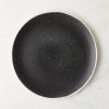 Kitchen & Dining * | Cb2 Quick Delivery Fynn Black And White Dinner Plate With Reactive Glaze