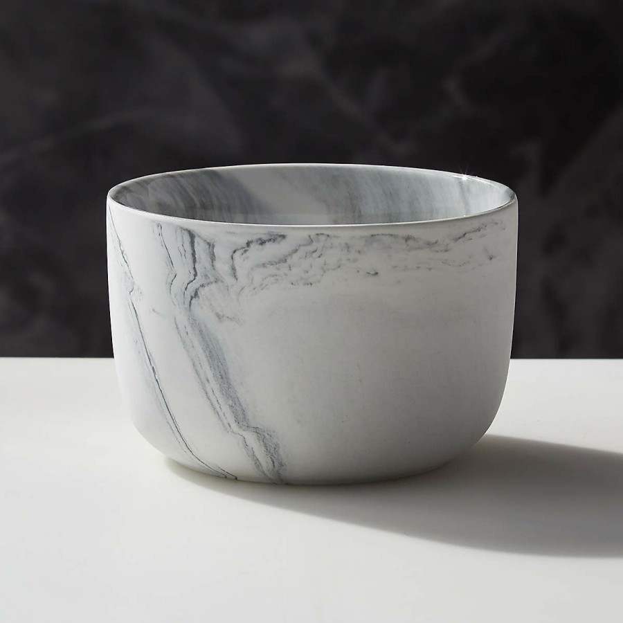 Kitchen & Dining * | Cb2 Wholesale Swirl Black And White Snack Bowl