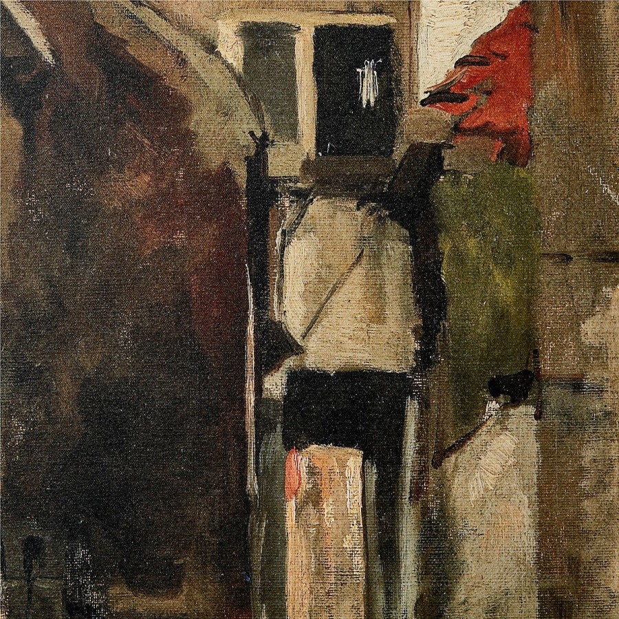 Decor & Mirrors * | Cb2 Wholesale 'Neighborhood Street In Rijswijk' Framed Reproduction By George Hendrik Breitner 25"X37"