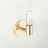 Decor & Mirrors * | Cb2 Promotions Flynn Crystal Unlacquered Brass Hook