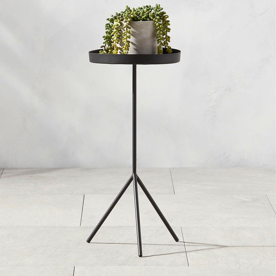 Outdoor * | Cb2 Popular Pavilion Cocktail Table/Plant Stand 21.5