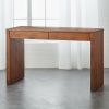 Furniture * | Cb2 Discounts Runway 2-Drawer Wood Desk