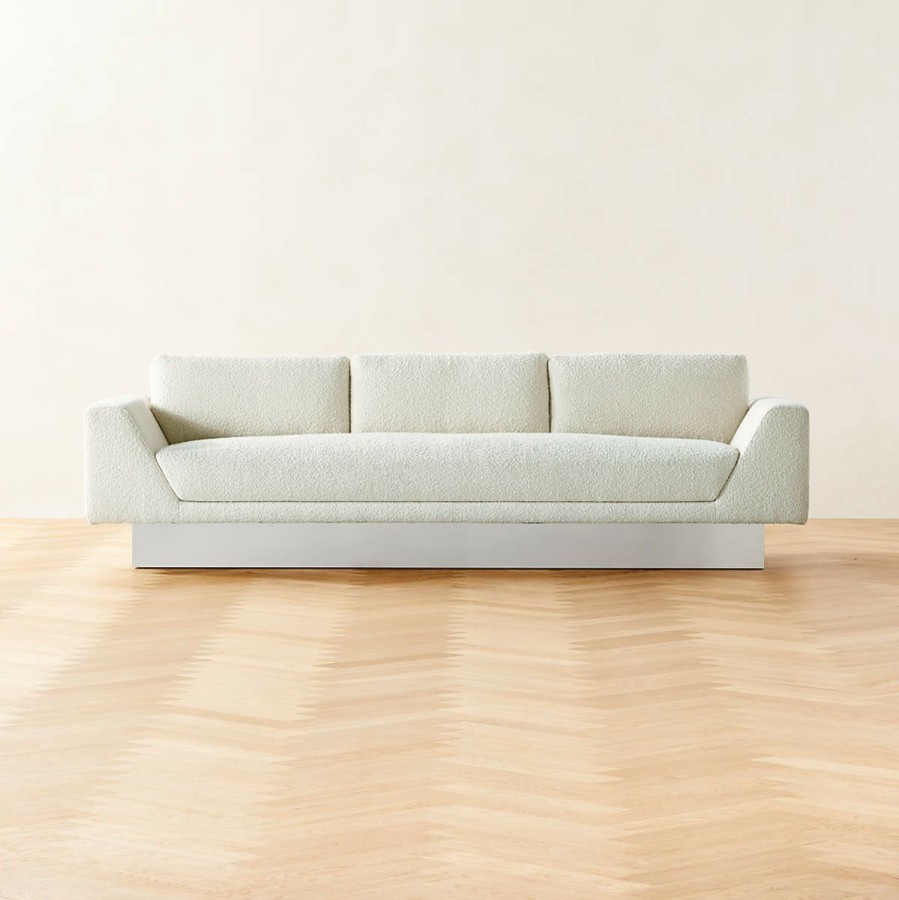 Furniture * | Cb2 Hot Sell Noor Cream Boucle Sofa