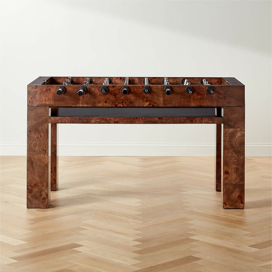 Decor & Mirrors * | Cb2 Fashionable Burl Wood Foosball Table