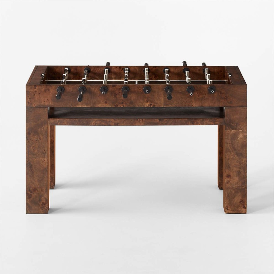 Decor & Mirrors * | Cb2 Fashionable Burl Wood Foosball Table