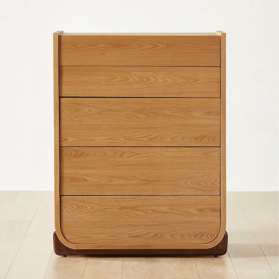 Furniture * | Cb2 Original Stivale 5-Drawer Oak Dresser