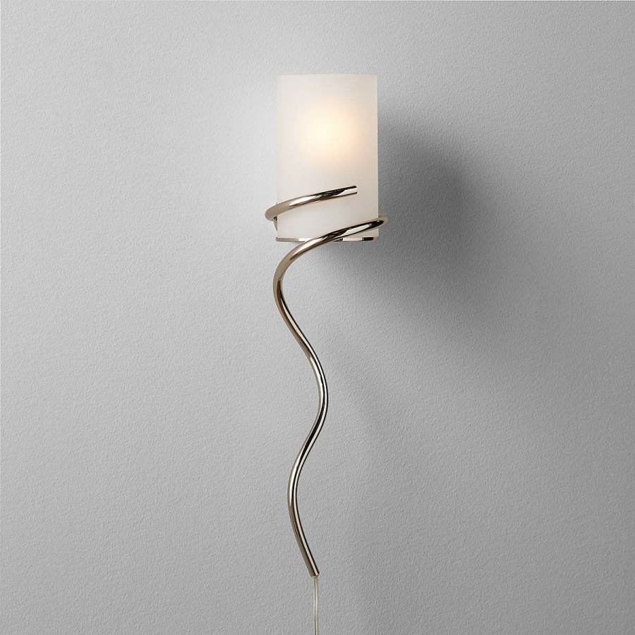 Lighting * | Cb2 Discounts Coiled Champagne Wall Sconce